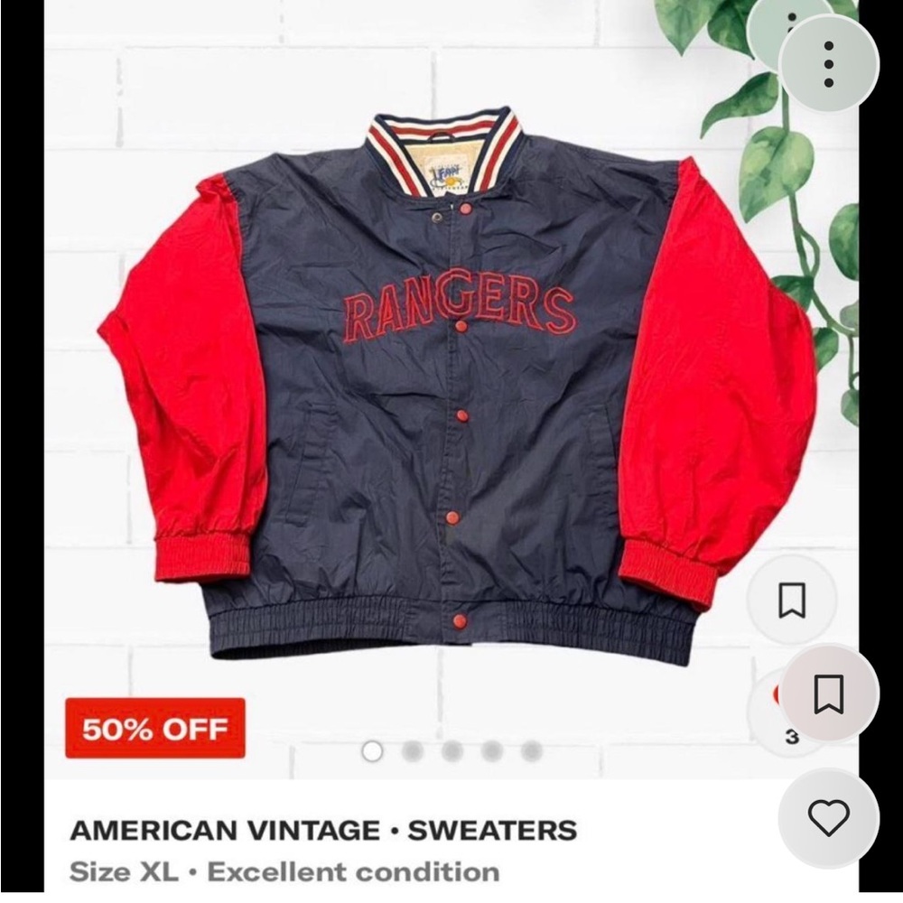 Texas rangers vintage rare jacket